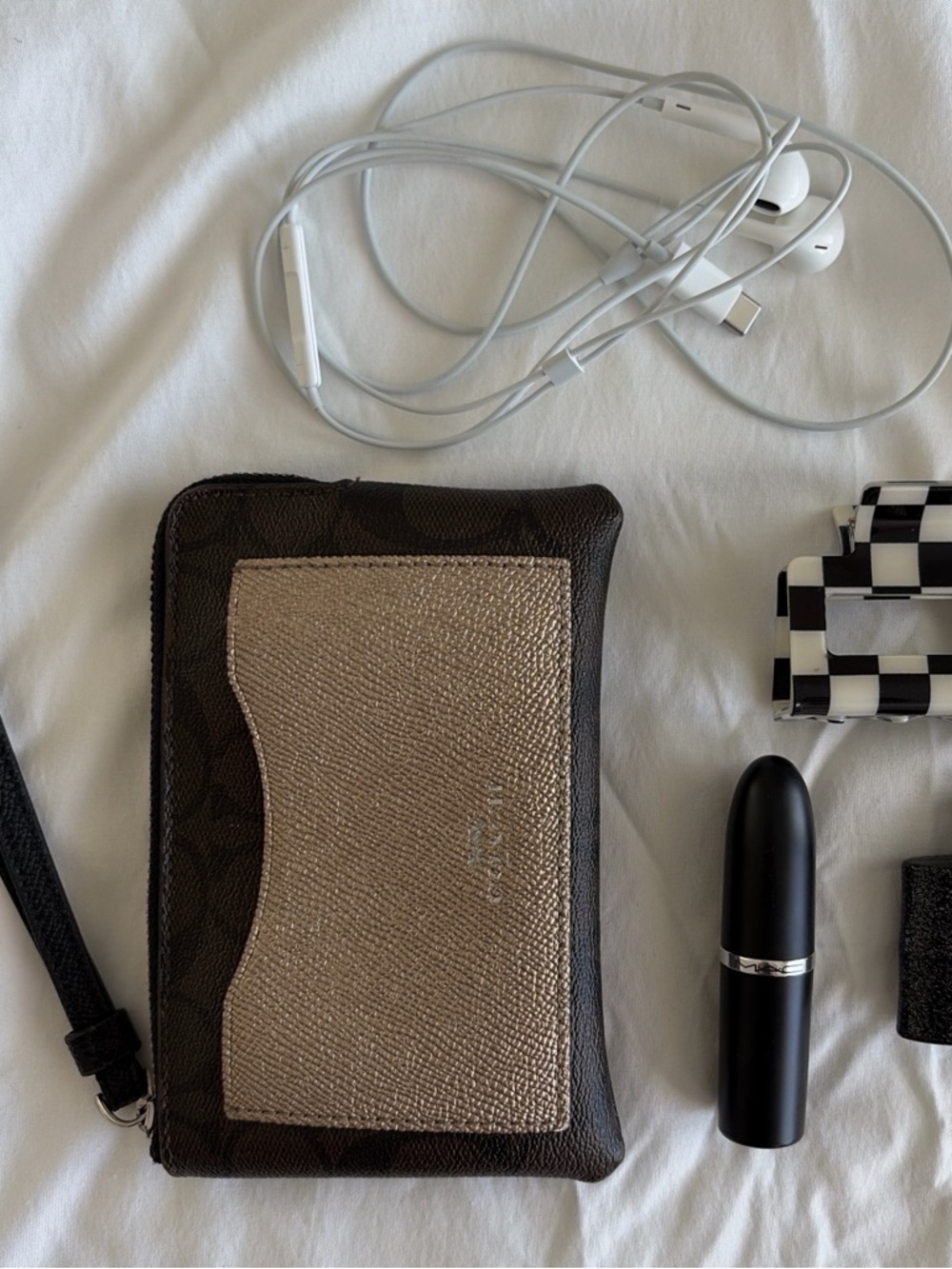 Coach wallet with wrist strap